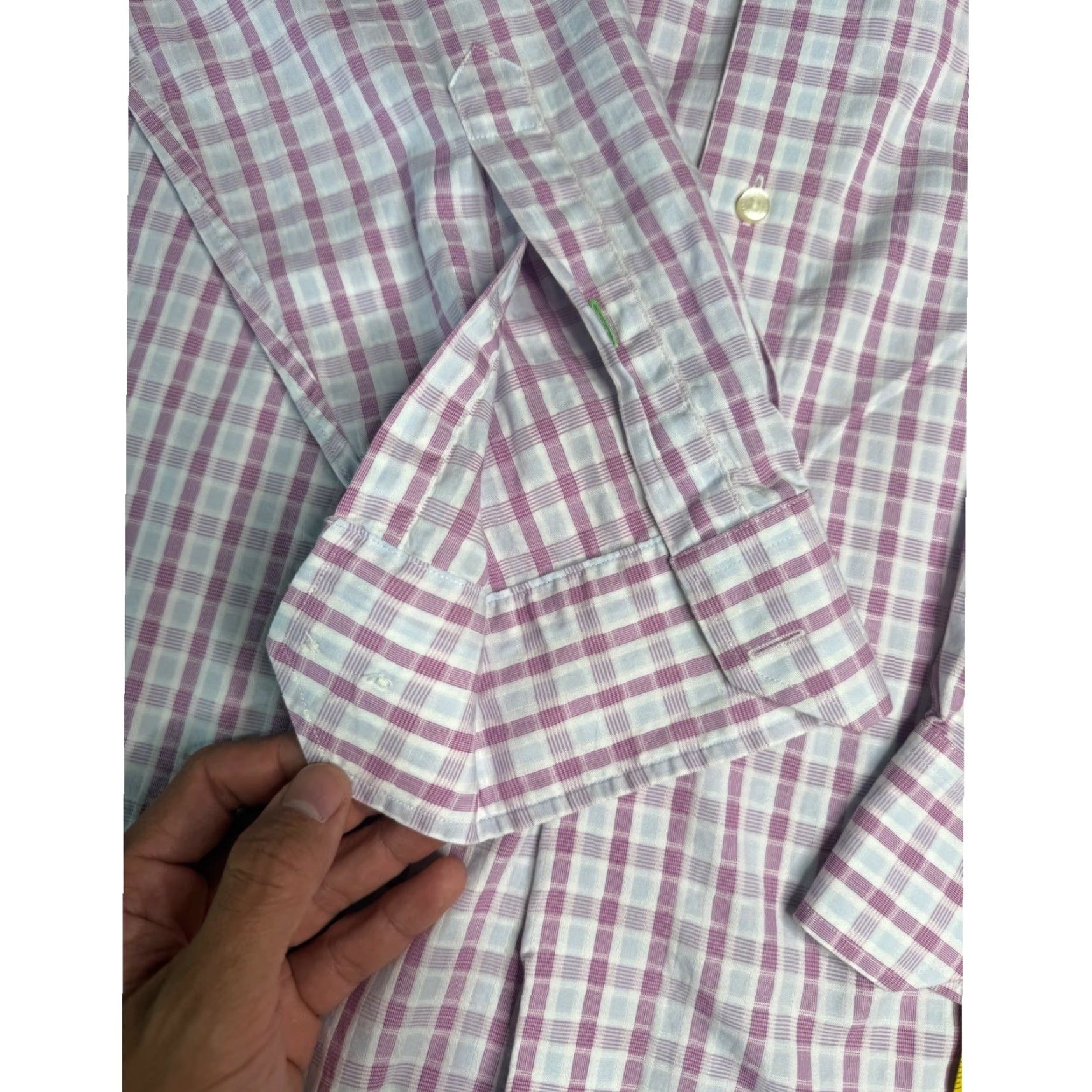 Tommy Bahama Tommy Bahama Dress Shirt Mens 16.5 36/37 Purple Plaid Long Sleeve Button-Down Size 46R - 5 Thumbnail