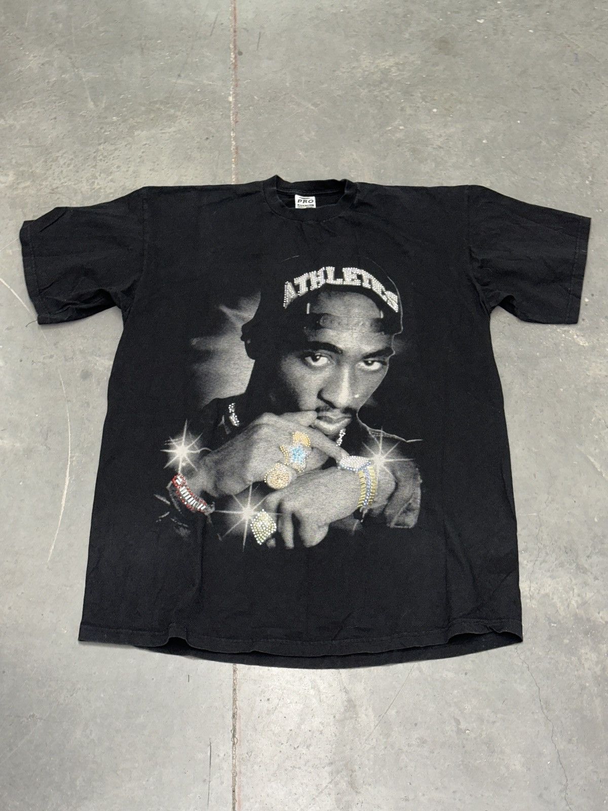Y2K Vtg 00s 2PAC “Oakland Athletics” Bootleg Rap Tee 4XL