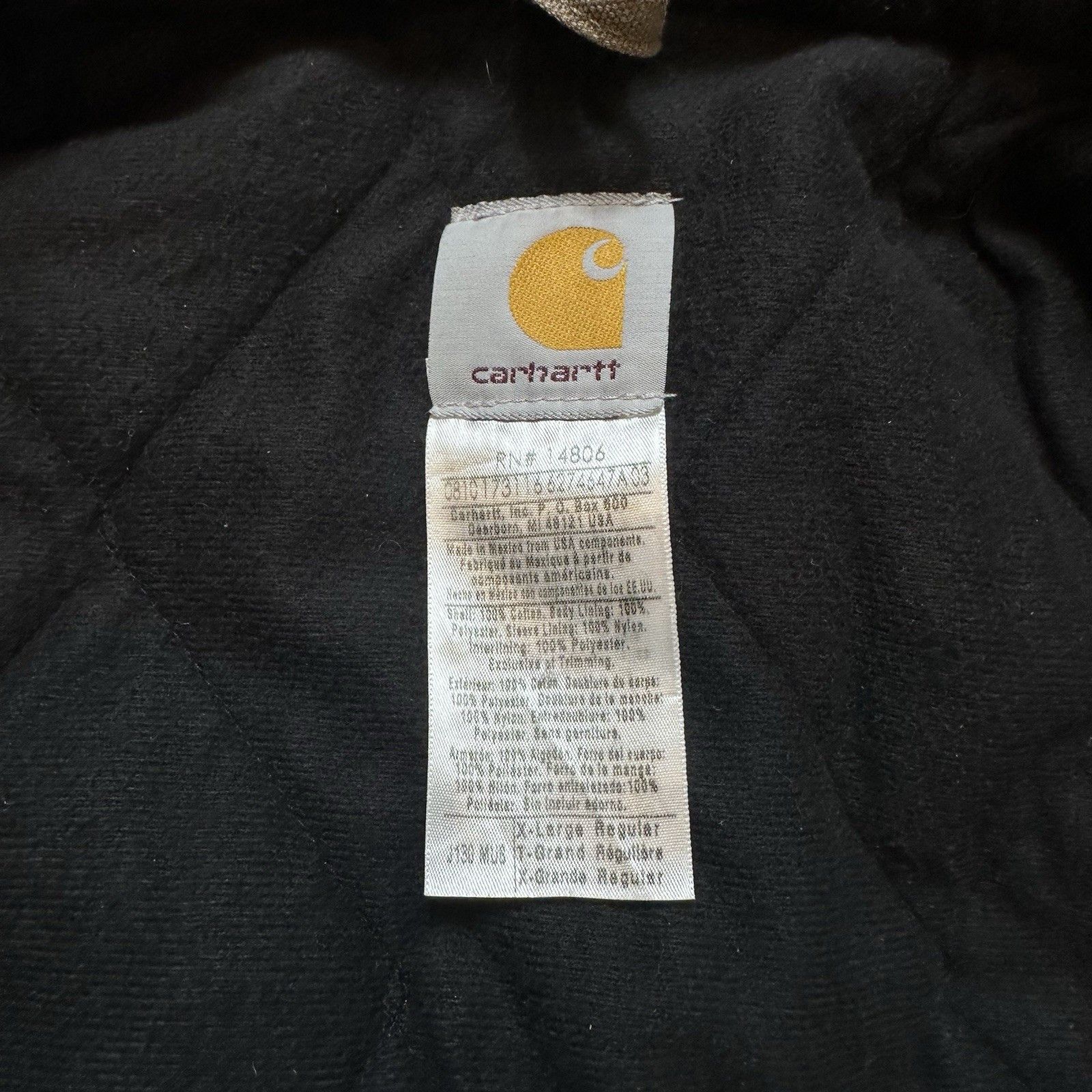Carhartt Vintage Carhartt Jacket Mens J130 MUS Canvas Quilted Hooded Size US XL / EU 56 / 4 - 8 Thumbnail