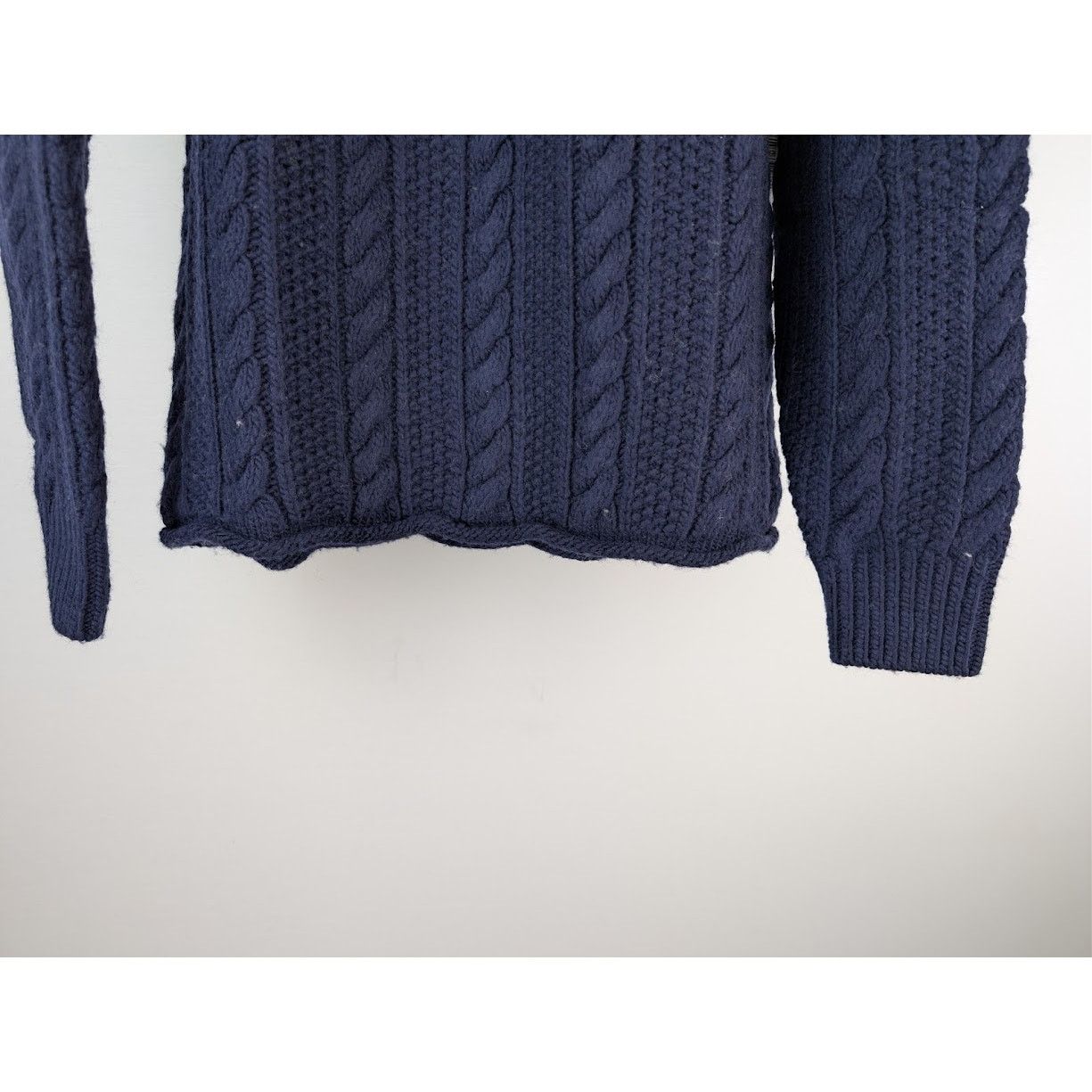 Aime Leon Dore o1rshd1 Aran Cable Mockneck Sweater in Navy Size US M / EU 48-50 / 2 - 4 Thumbnail