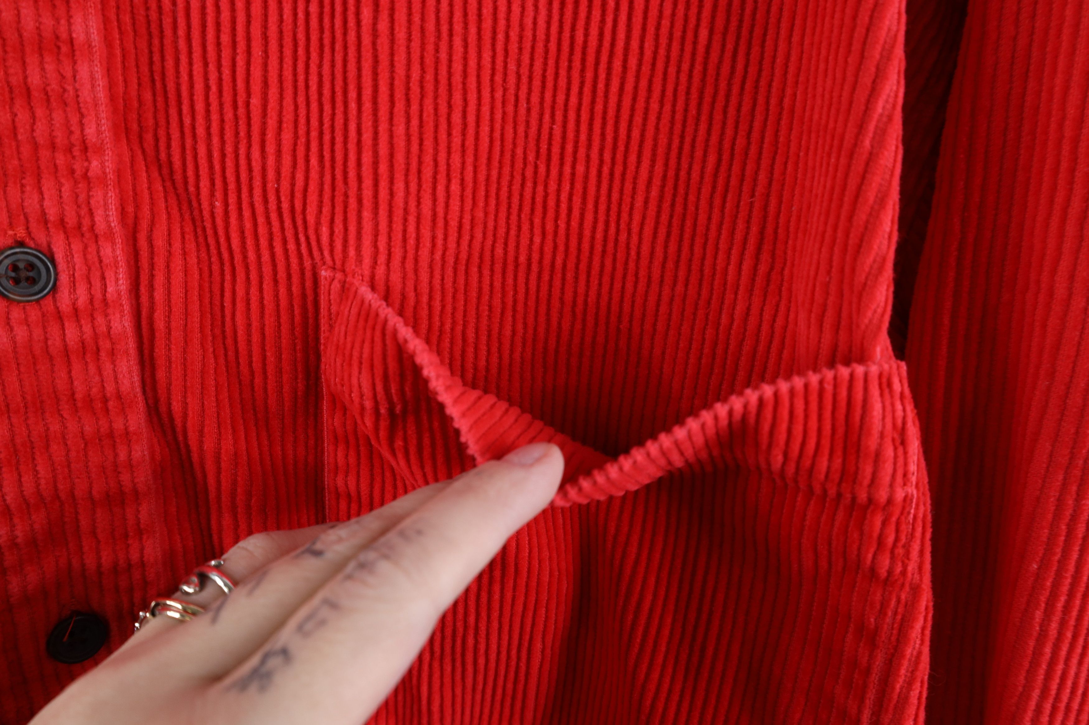 Vintage Vintage 90s Streetwear Corduroy Collared Button Down Shirt Size US XL / EU 56 / 4 - 4 Thumbnail