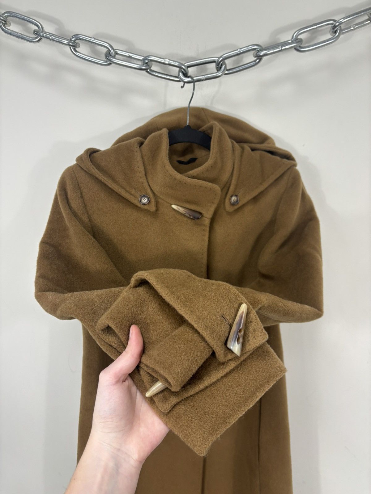 Cinzia Rocca Cinzia Rocca Due Women’s Wool Cashmere Hooded Duffle Coat Size S / US 4 / IT 40 - 10 Thumbnail