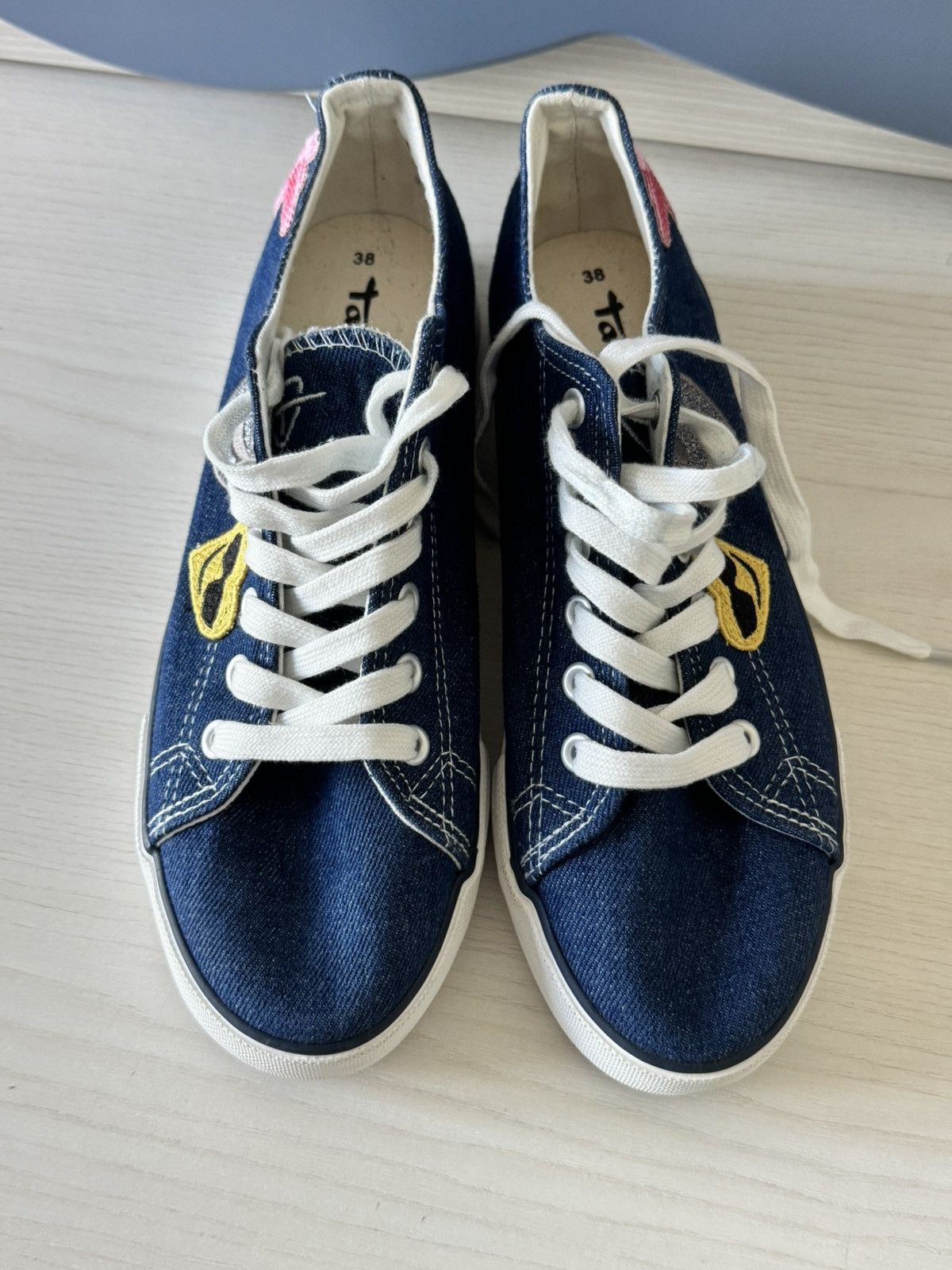 Other Tamaris women’s denim embroidered sneakers – size 38 Size US 8 / IT 38 - 2 Thumbnail