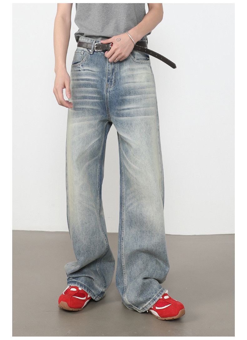 Japanese Brand American retro wide-leg loose straight-leg jeans for men Size US 32 / EU 48 - 3 Thumbnail