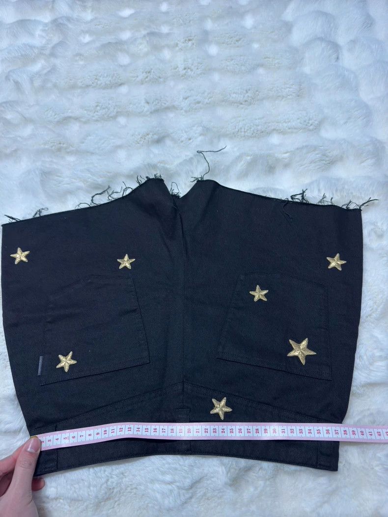 Yves Saint Laurent saint laurent size f38 Star Embroidered Women's Denim Short Size 37" - 7 Thumbnail