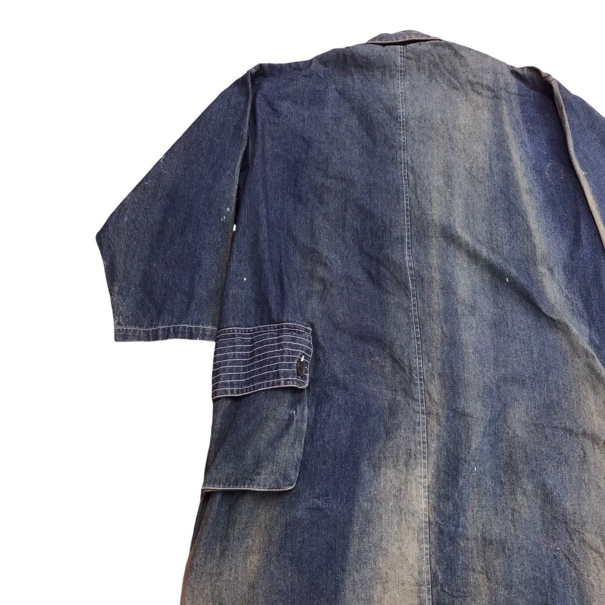 Blue Blue Japan VTG Indigo Inspired Kapital Long Jacket Sun Faded Parachute Size US XL / EU 56 / 4 - 9 Thumbnail