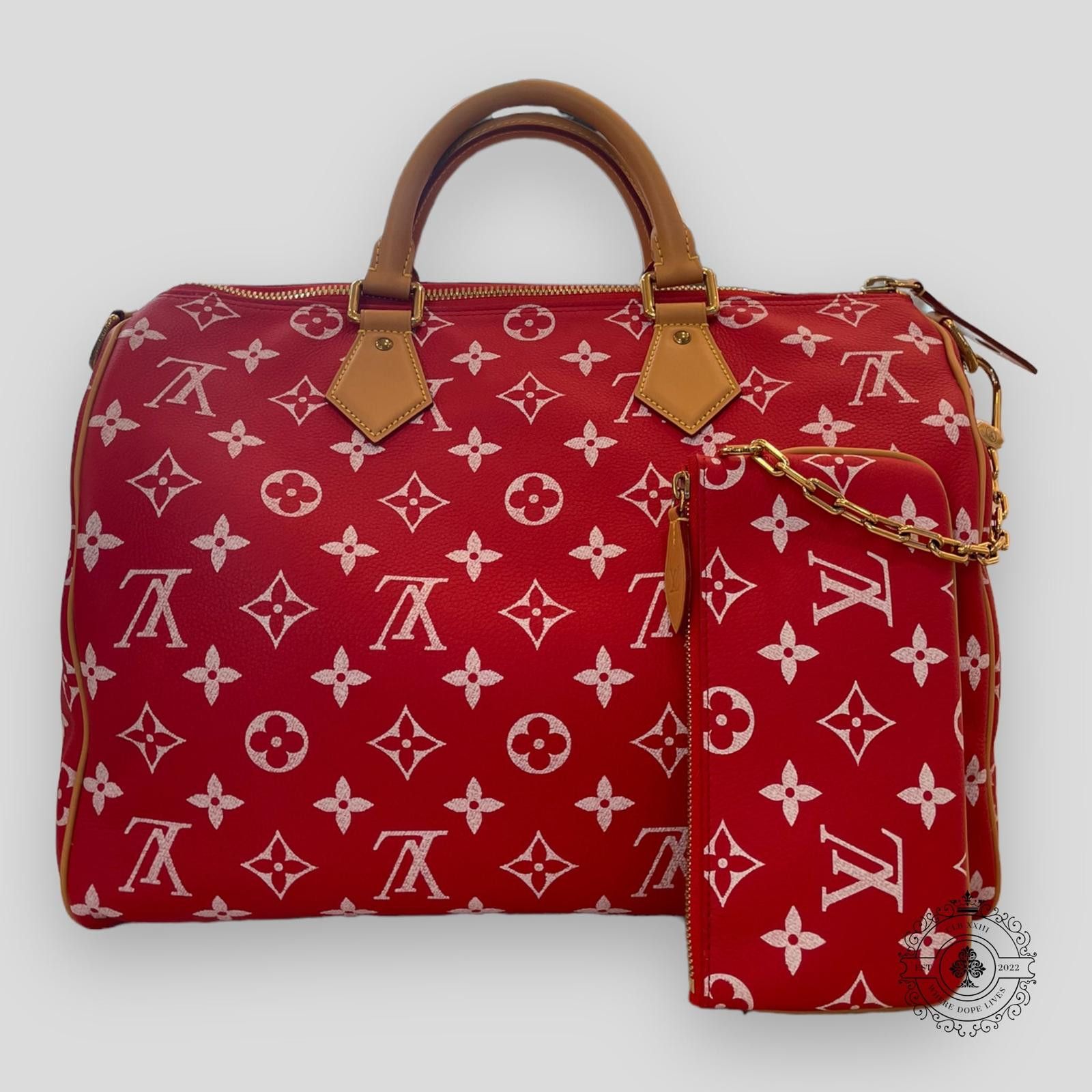 Louis Vuitton Louis Vuitton P9 Speedy Bandouliere 40 in Red Size ONE SIZE - 1 Thumbnail
