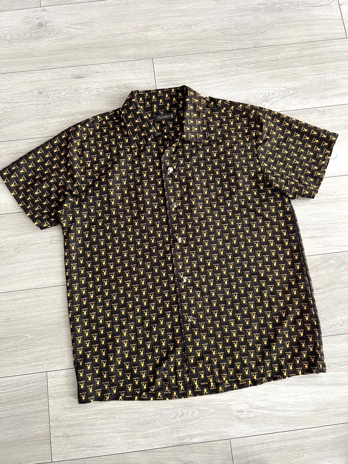 Playboy VTG 90s Playboy Magazine Monogram Logo Button Up Shirt Rare Size US M / EU 48-50 / 2 - 2 Thumbnail