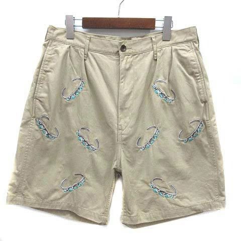 Kapital Kapital Native Bangle Motif Embroidered Chino Shorts Size US 31 - 1 Thumbnail