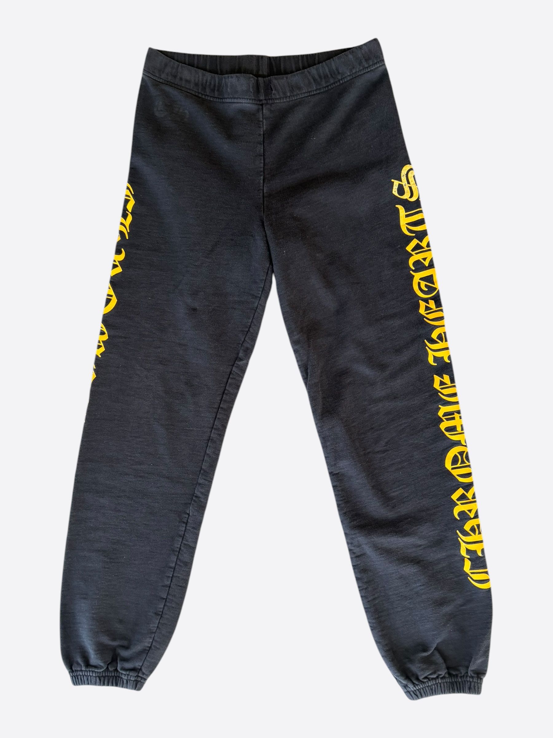 Chrome Hearts Chrome Hearts Black & Yellow Script Logo Sweatpants Size US 32 / EU 48 - 1 Thumbnail