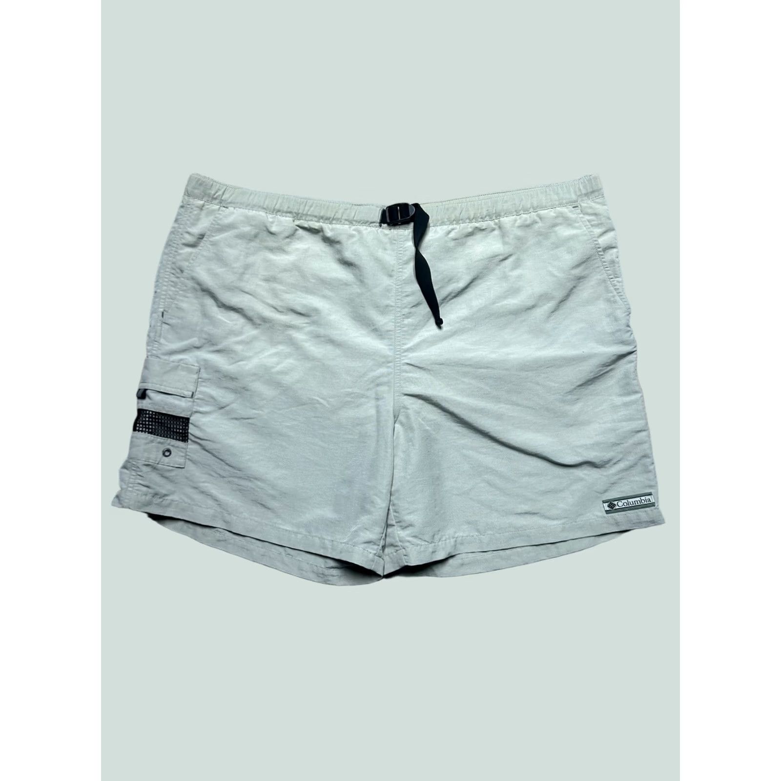 Vintage Columbia Men’s Cargo Belted Nylon Shorts Outdoor Hiking XL Beige 42W 18” Outseam 6.5” Inseam Men’s Clothing Size US 36 / EU 52 - 1 Thumbnail