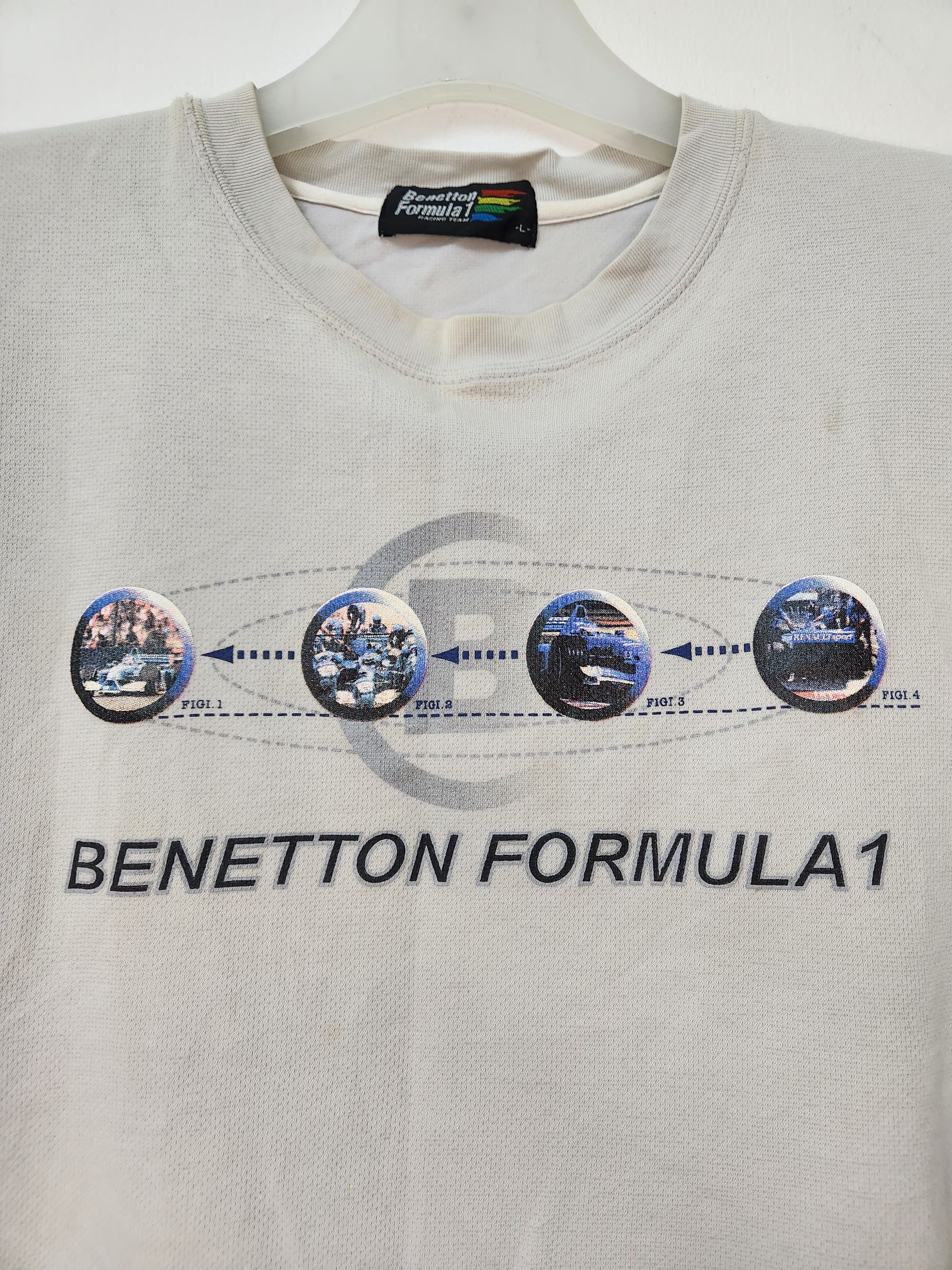 United Colors Of Benetton Benetton Formula 1 Grey Shirt Size US L / EU 52-54 / 3 - 3 Thumbnail