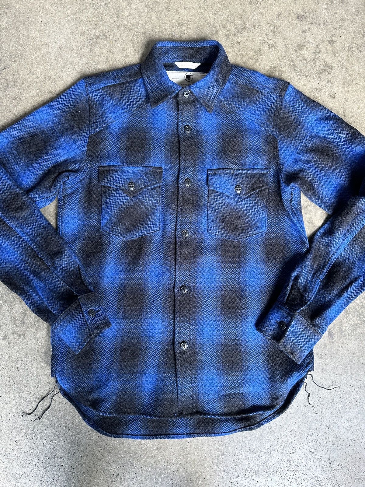 Rogue Territory Rogue Territory Western Shirt Blue Heavy HB Plaid Shirt Size US XS / EU 42 / 0 - 1 Thumbnail