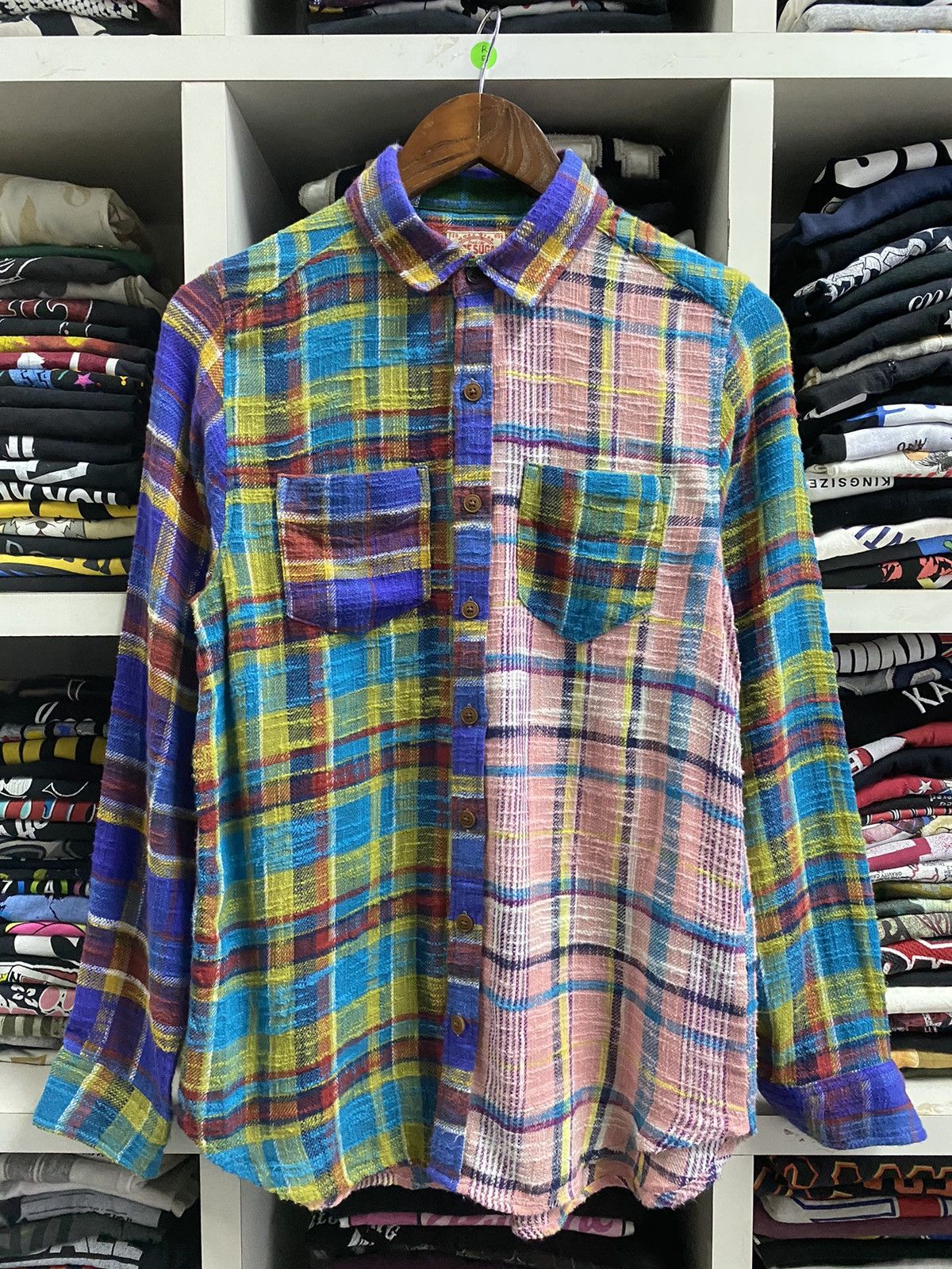 Flannel × Japanese Brand × Vintage Vintage Cube Sugar Flannel Size US M / EU 48-50 / 2 - 3 Thumbnail