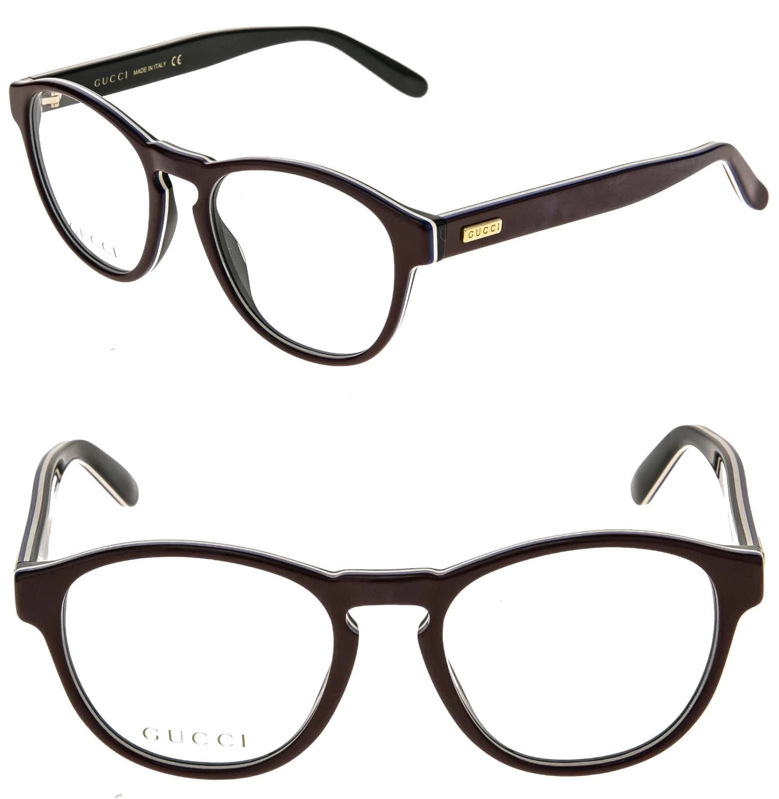 Gucci GUCCI GG0273O 0273 Burgundy Black White Eyeglasses 003 Size ONE SIZE - 1 Thumbnail