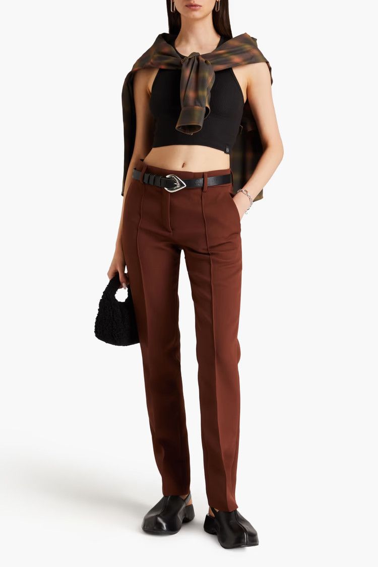 Acne Studios o1y0725 Casual Pant in Chocolate Brown Size 26" / US 2 / IT 38 - 2 Thumbnail