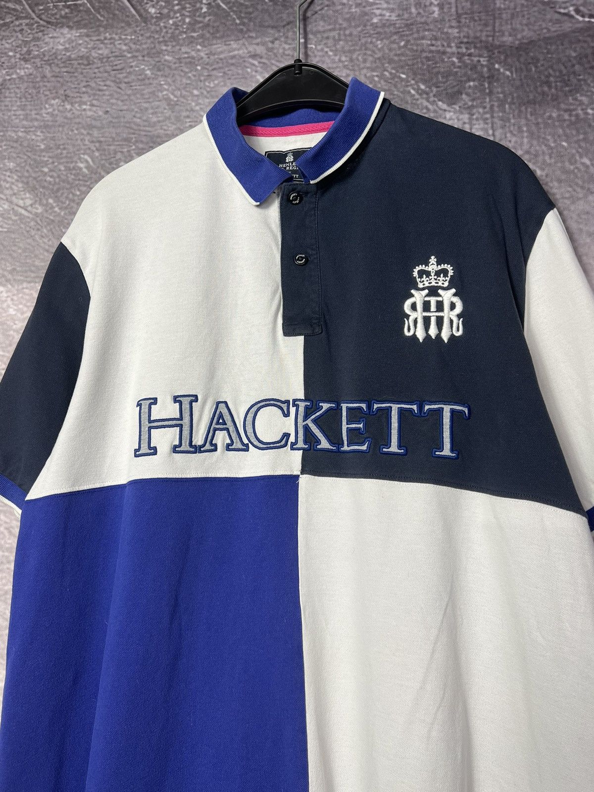 Hackett Henley Royal Regatta by Hackett Polo Shirt Old Money Style Size US XL / EU 56 / 4 - 4 Thumbnail