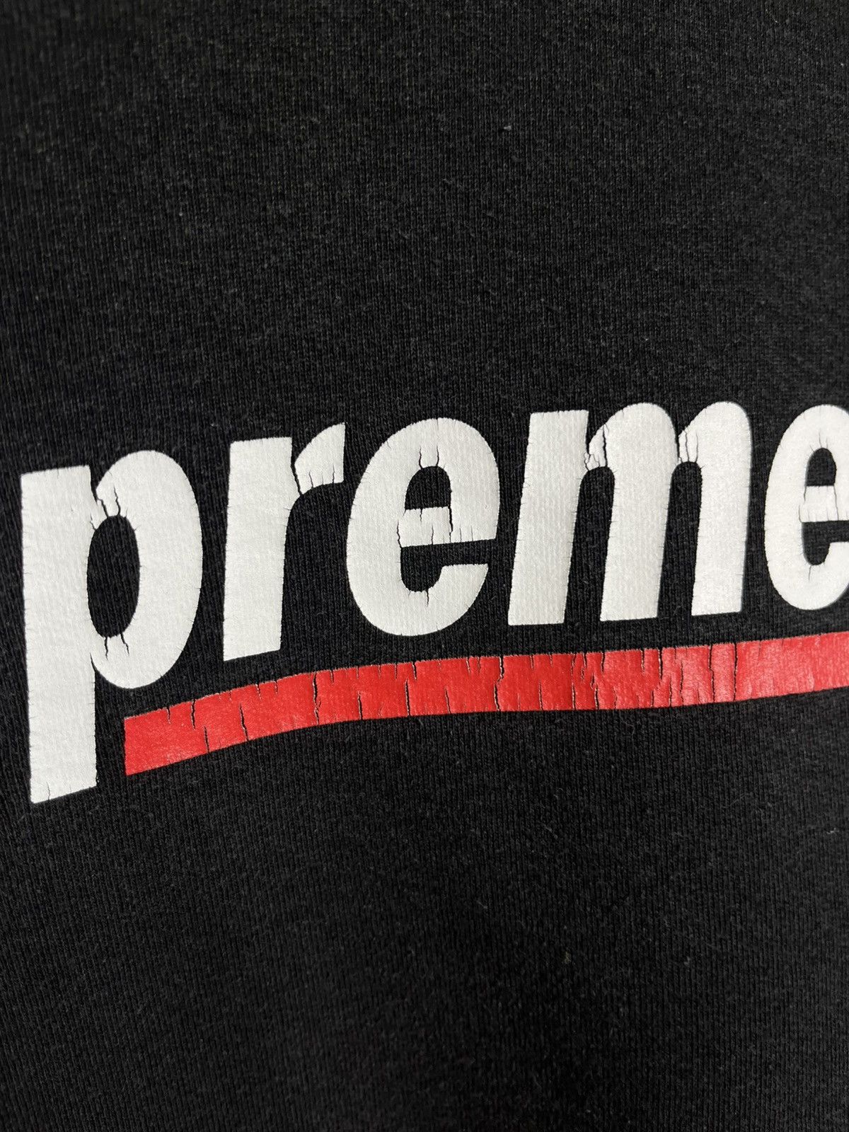 Supreme Supreme Underline Logo Crewneck Black Mens Print Size US M / EU 48-50 / 2 - 6 Thumbnail