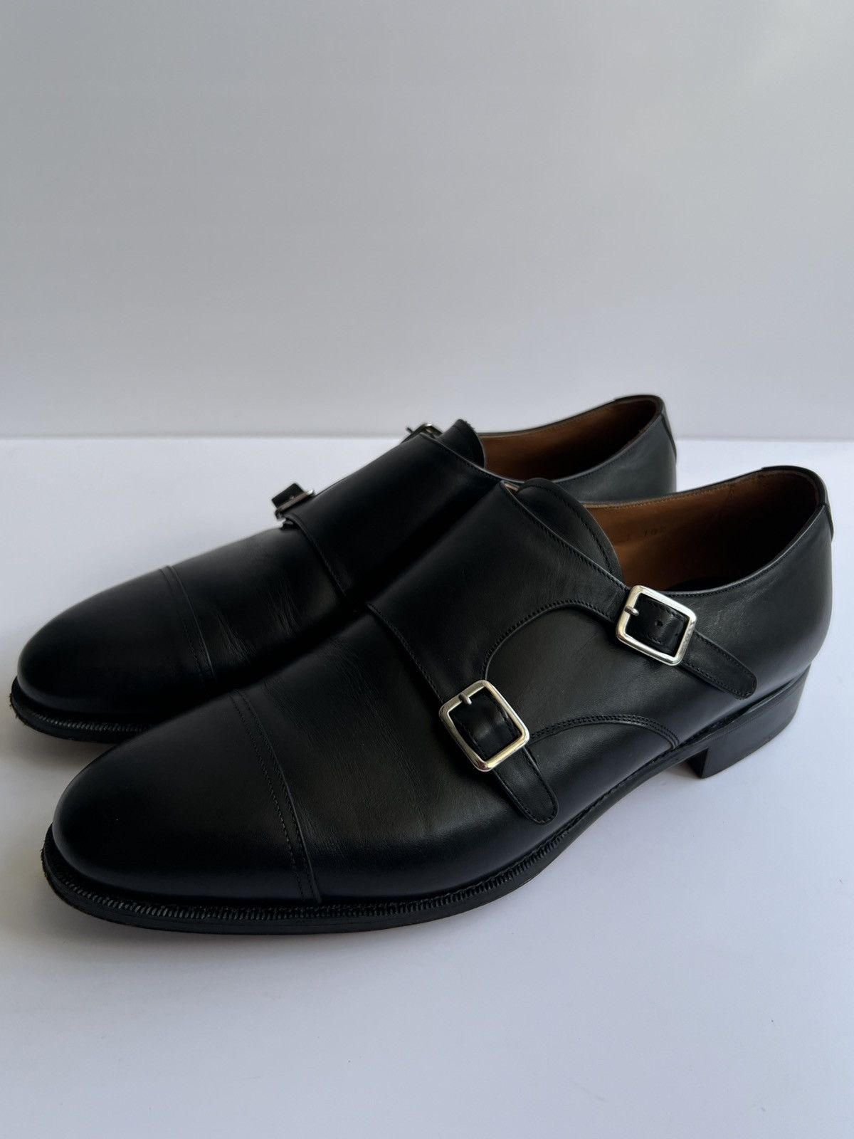 Meermin Meermin - 101341 Black Calf E - Double Monk Dress Shoes Size US 11.5 / EU 44-45 - 5 Thumbnail
