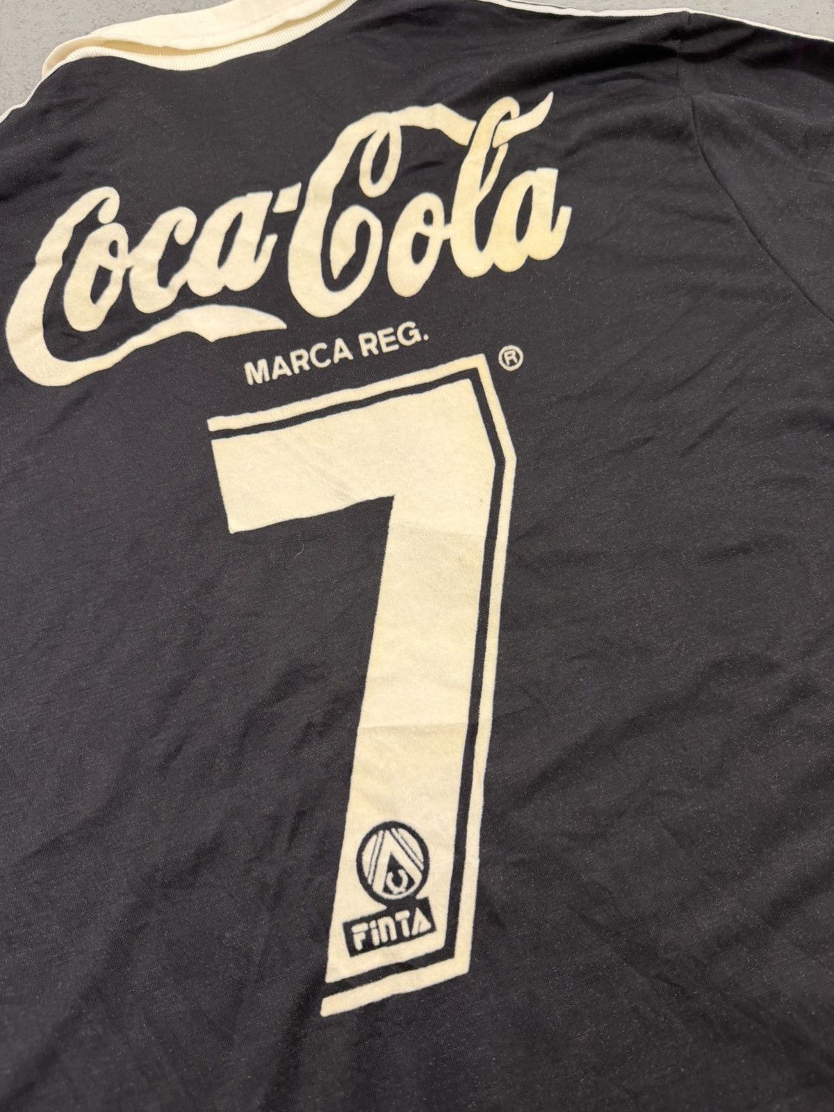 Vintage Vintage 1989 Vasco Da Gama Finta 7 Marca Reg CocaCola Jersey Size US S / EU 44-46 / 1 - 16 Thumbnail