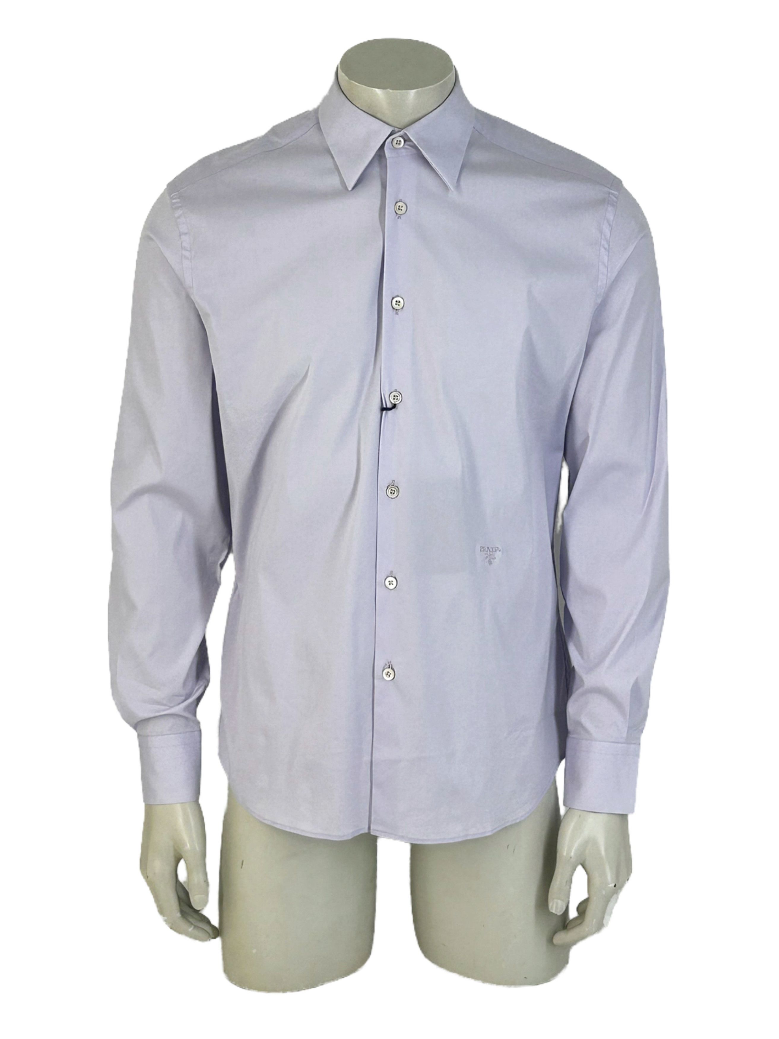 Prada PRADA PURPLE POPELINE STRETCH DRESS SHIRT Size US M / EU 48-50 / 2 - 1 Thumbnail
