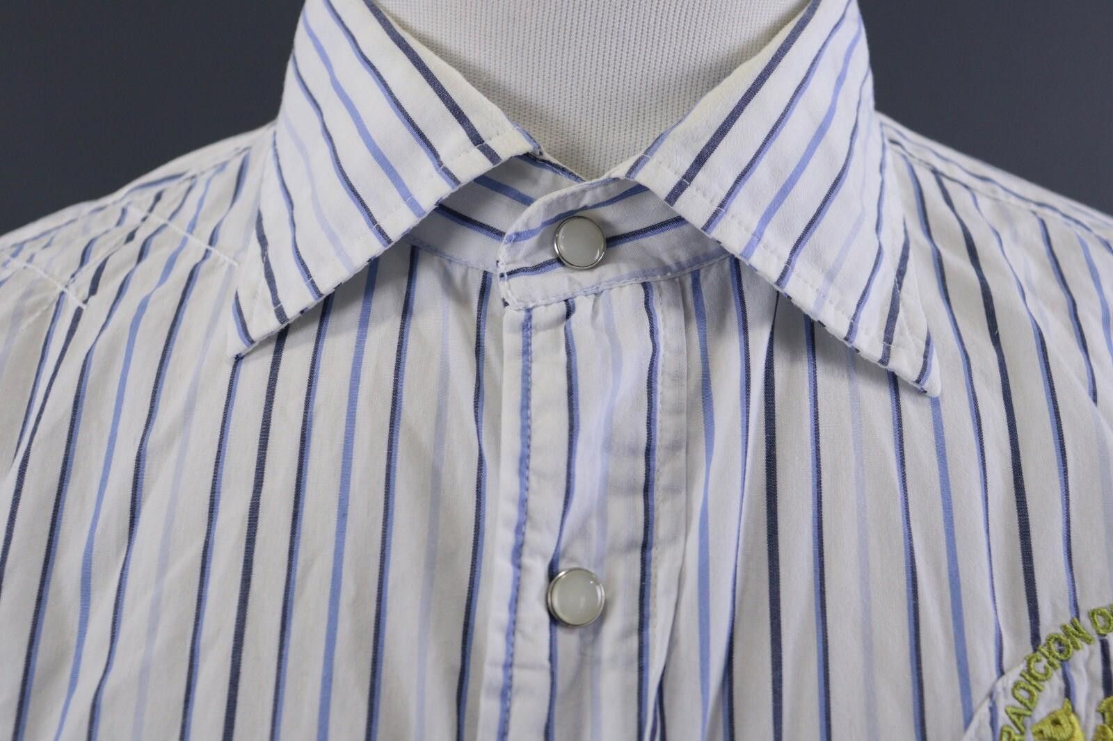 OVER THE STRiPES La Martina Buenos Aires Blue Stripe Shirt 18 / 45 / XXL Size US XXL / EU 58 / 5 - 6 Thumbnail