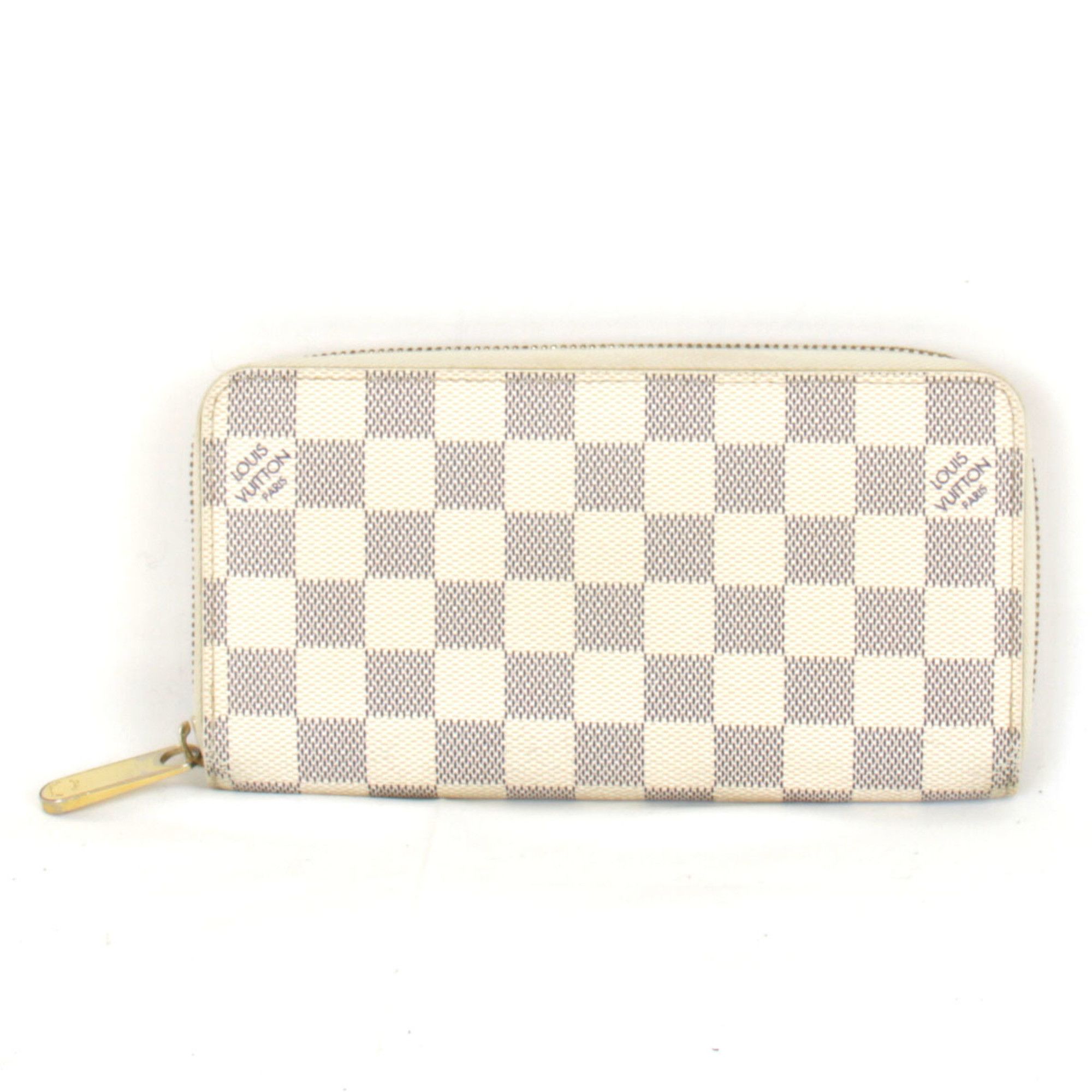 Louis Vuitton Zippy Wallet N41660 Long Damier Azur Canvas Women's