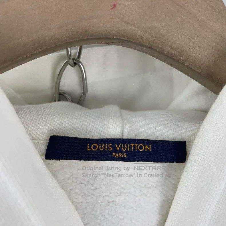 Louis Vuitton Louis Vuitton White instruction letter logo hooded sweatsh Size US L / EU 52-54 / 3 - 3 Thumbnail