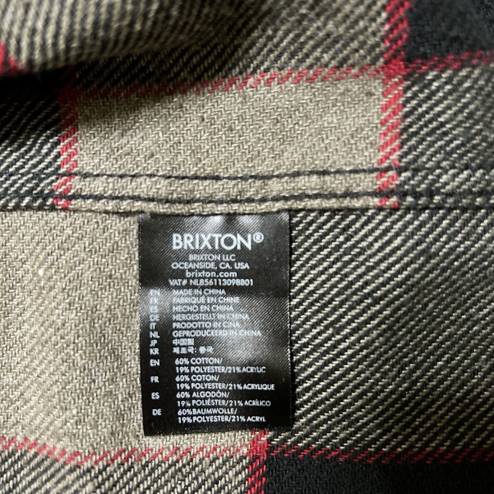 Brixton Brixton Men's Plaid Print Long Sleeve Flannel Shirt Size M Size US M / EU 48-50 / 2 - 6 Thumbnail