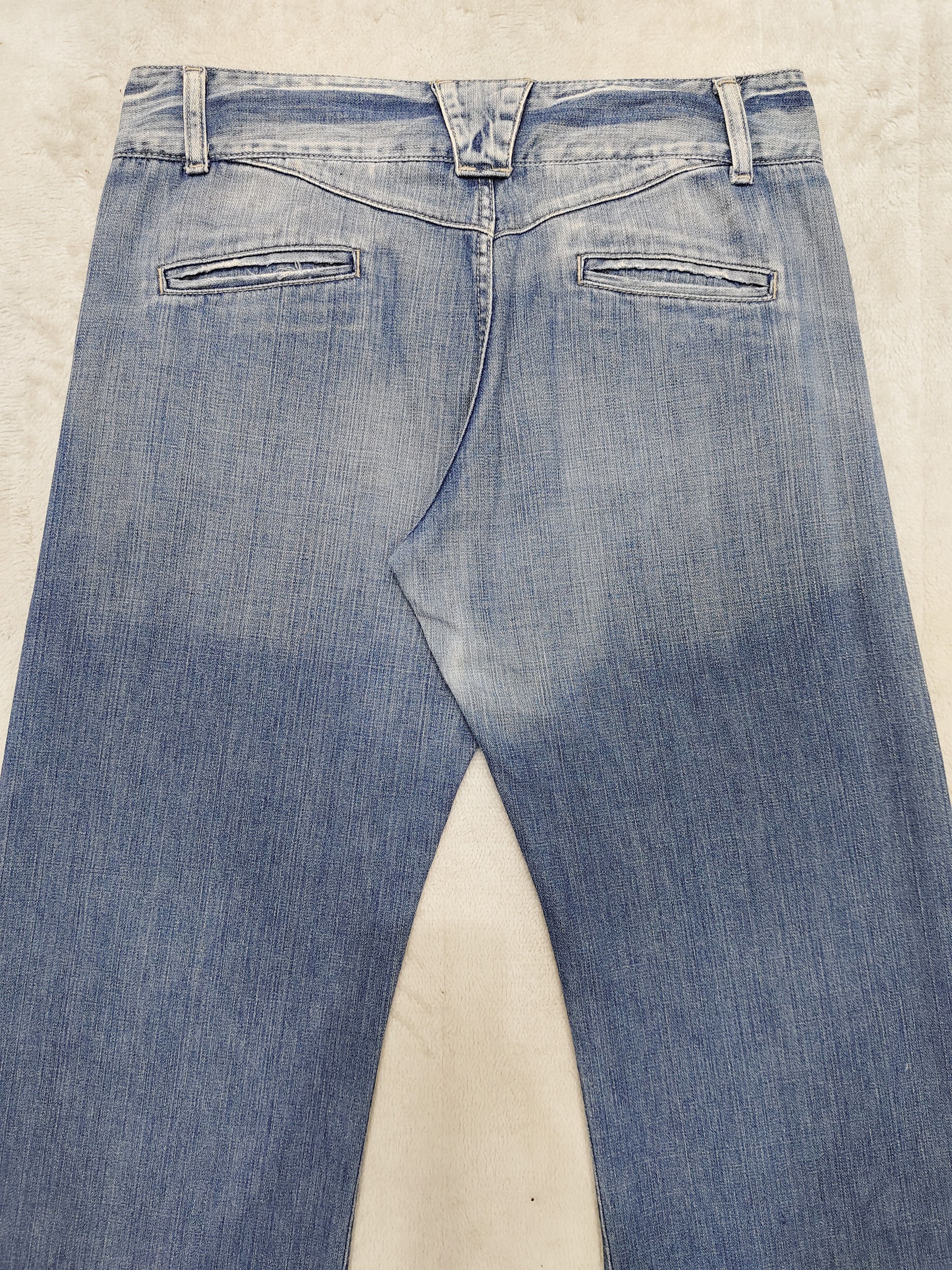 United Colors Of Benetton 90s United Colors of Benetton Y2K Straight Wash Jeans Size 34" / US 12 / IT 48 - 4 Thumbnail