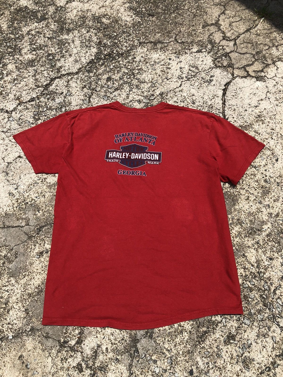 Harley Davidson Vintage Y2K Harley Davidson Of Atlanta Georgia Backhit Tee Size US XL / EU 56 / 4 - 20 Thumbnail