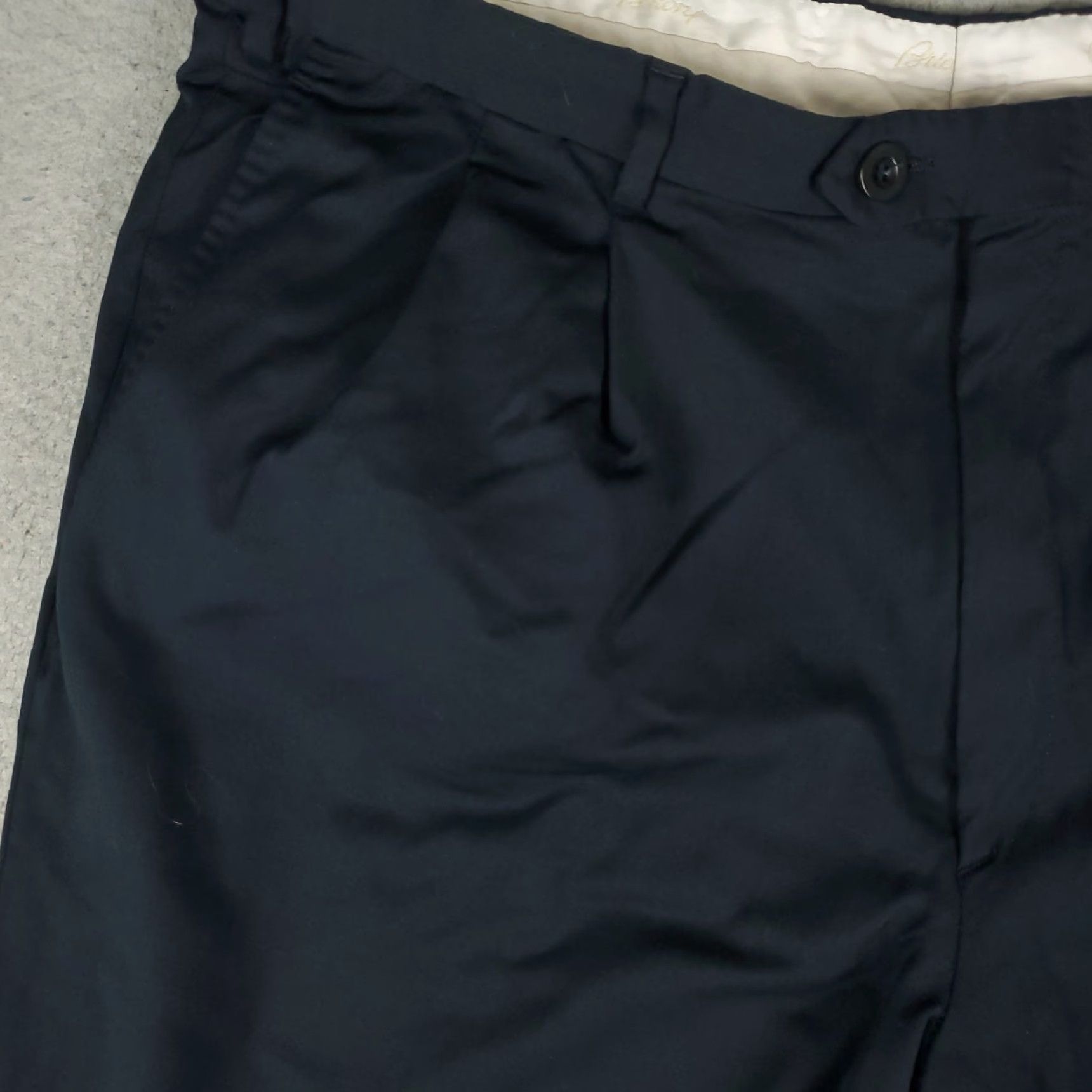 Brioni Brioni Mens Pants 36x28 Navy Blue Pleated Cuffed Dress Slacks Trousers Chino Size US 36 / EU 52 - 2 Thumbnail