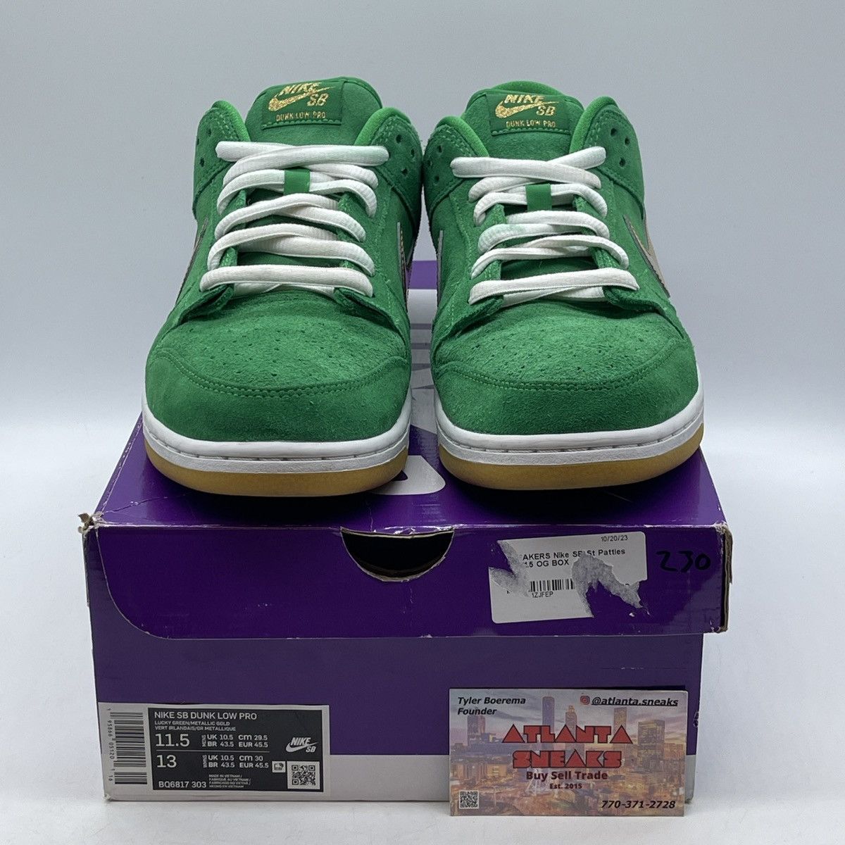 Nike Dunk low at Patrick day Size US 11.5 / EU 44-45 - 2 Thumbnail