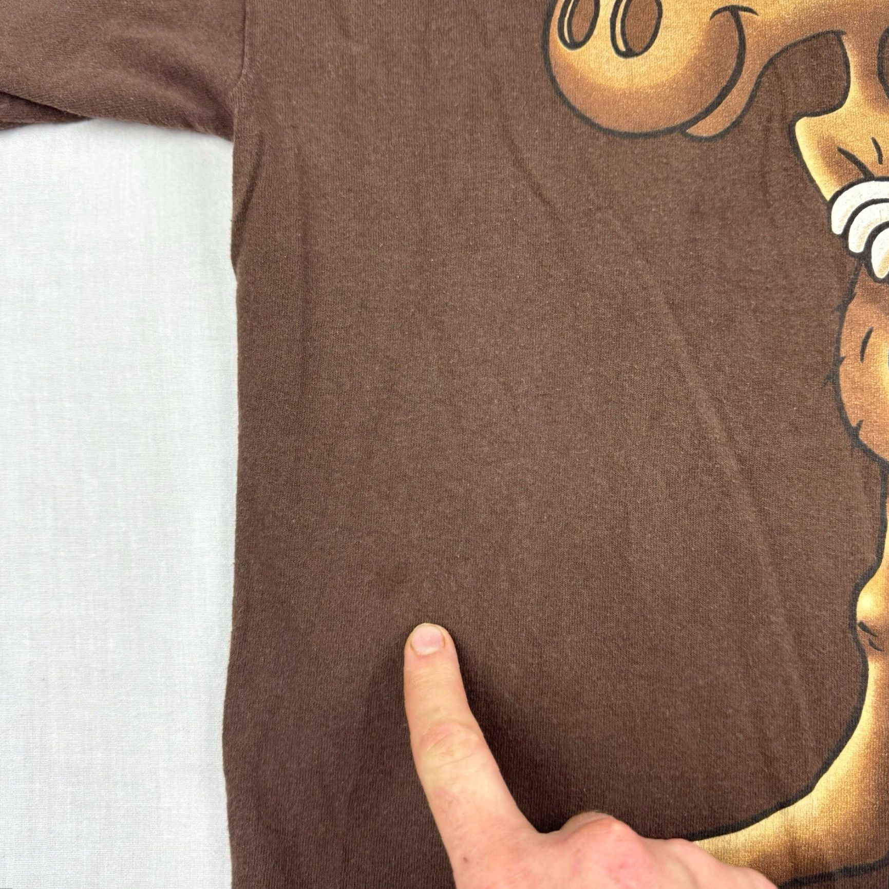 Vintage VINTAGE Stanley Desantis T-Shirt Adult Medium Brown Graphic Print 90s Cartoon Mens Size US M / EU 48-50 / 2 - 4 Thumbnail