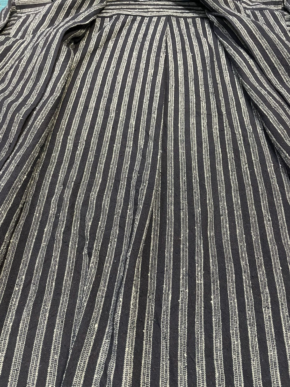 Issey Miyake 80s Issey Miyake PERMANENTE Archive Striped Workwear Jacket Size US M / EU 48-50 / 2 - 4 Thumbnail