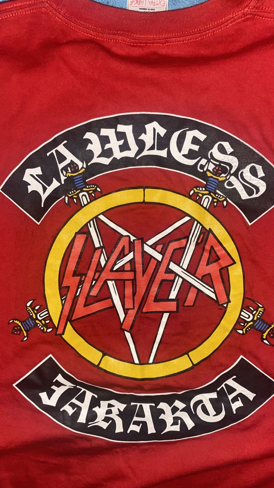 Band Tees Tshirt Lawles X Slayer Size US XL / EU 56 / 4 - 4 Thumbnail