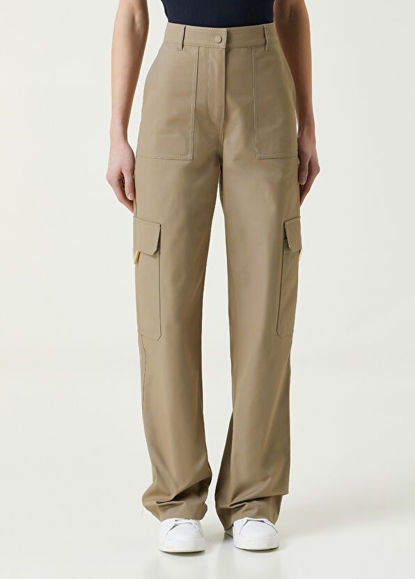 Valentino o1s22i1n0924 Cotton Cargo Pant in Beige Size 28" / US 6 / IT 42 - 1 Thumbnail