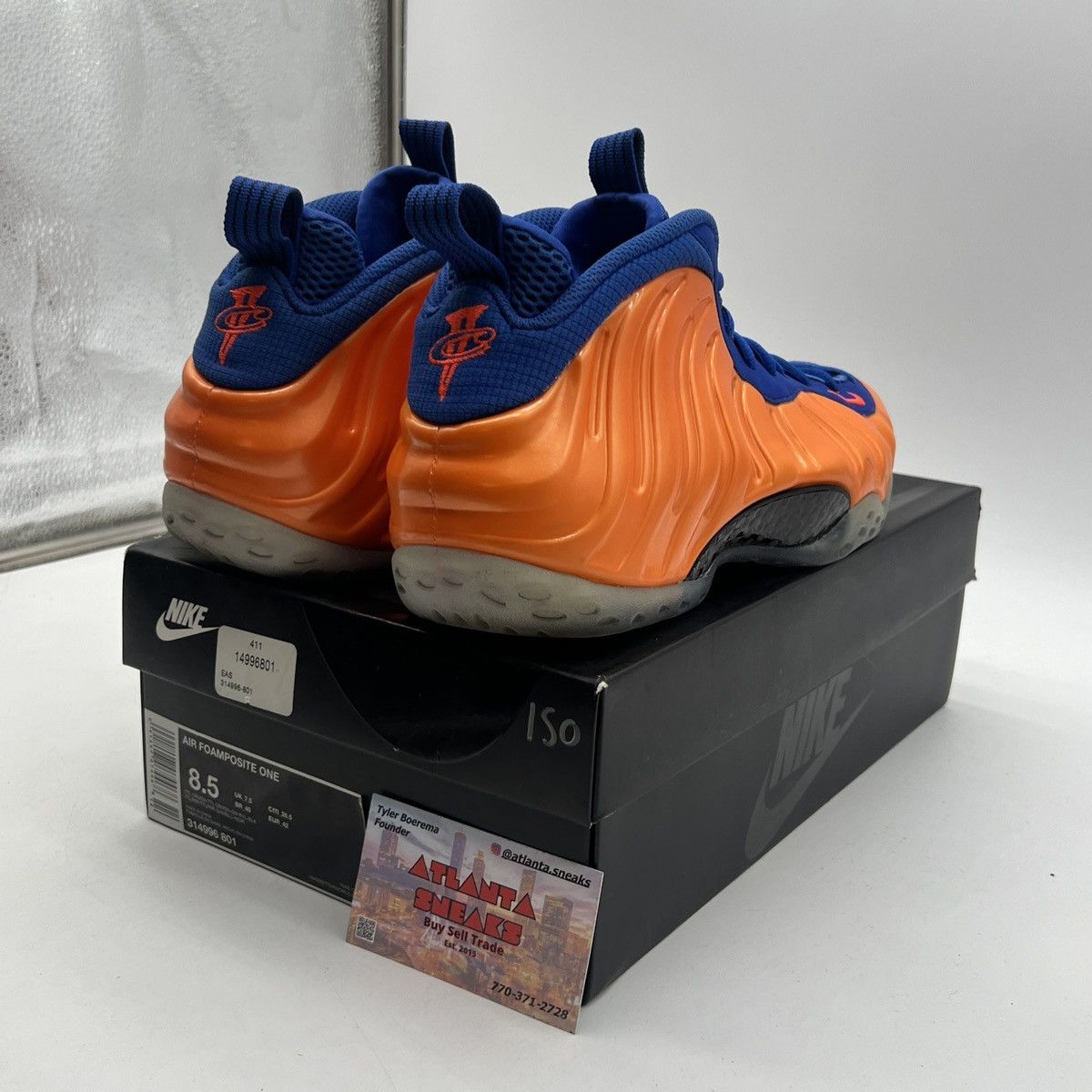 Nike Air Foamposite one Knicks Size US 8.5 / EU 41-42 - 5 Thumbnail