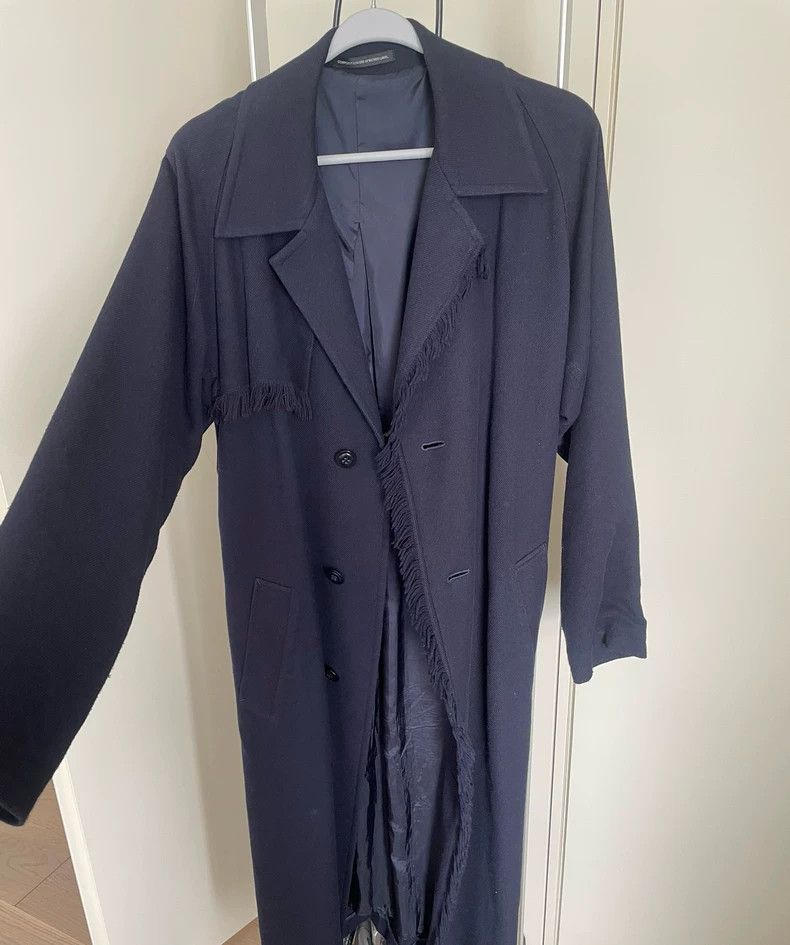 Yohji Yamamoto Y's Classic Long Coat in Dark Blue Size US M / EU 48-50 / 2 - 1 Thumbnail