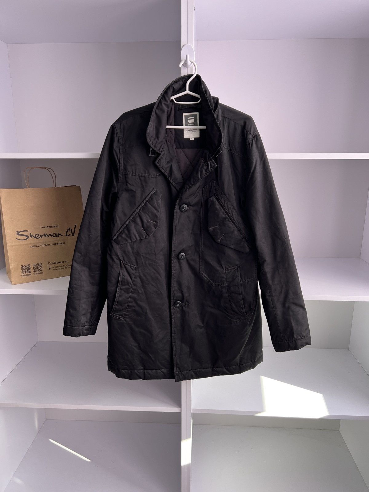 G-Star × Vintage Vintage G Star Raw Black Jacket Size US XL / EU 56 / 4 - 1 Thumbnail