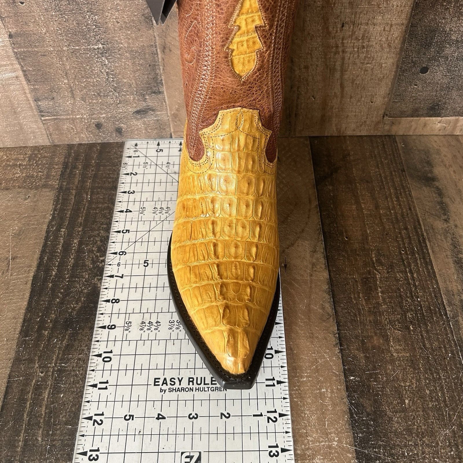 Vintage Montana Caiman Tail Western Cowboy Boots Mens 9 E Size US 9 / EU 42 - 7 Thumbnail