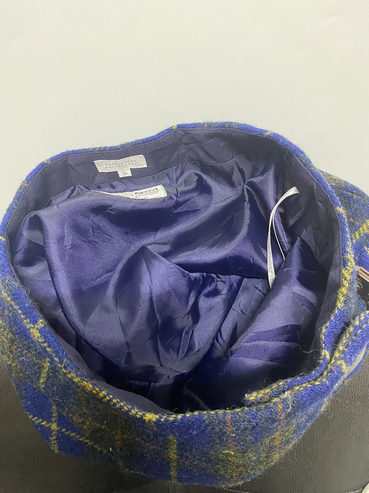 Harris Tweed × Japanese Brand Mackintosh Philosophy Harris Tweed Plaid Wool Skirt Mini Size 26" / US 2 / IT 38 - 13 Thumbnail