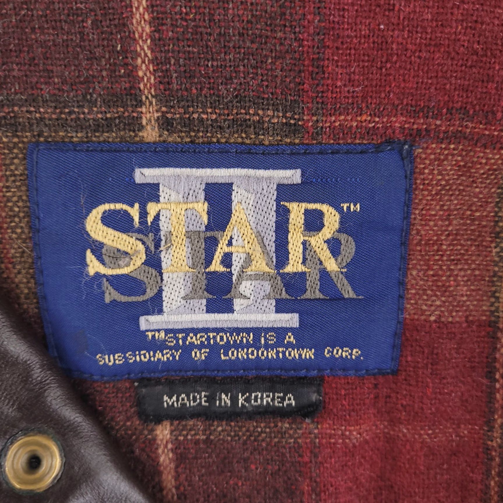 Vintage VINTAGE Star Leather jacket Mens Large Brown Real Genuine Flannel Lined Wetsern Size US L / EU 52-54 / 3 - 4 Thumbnail