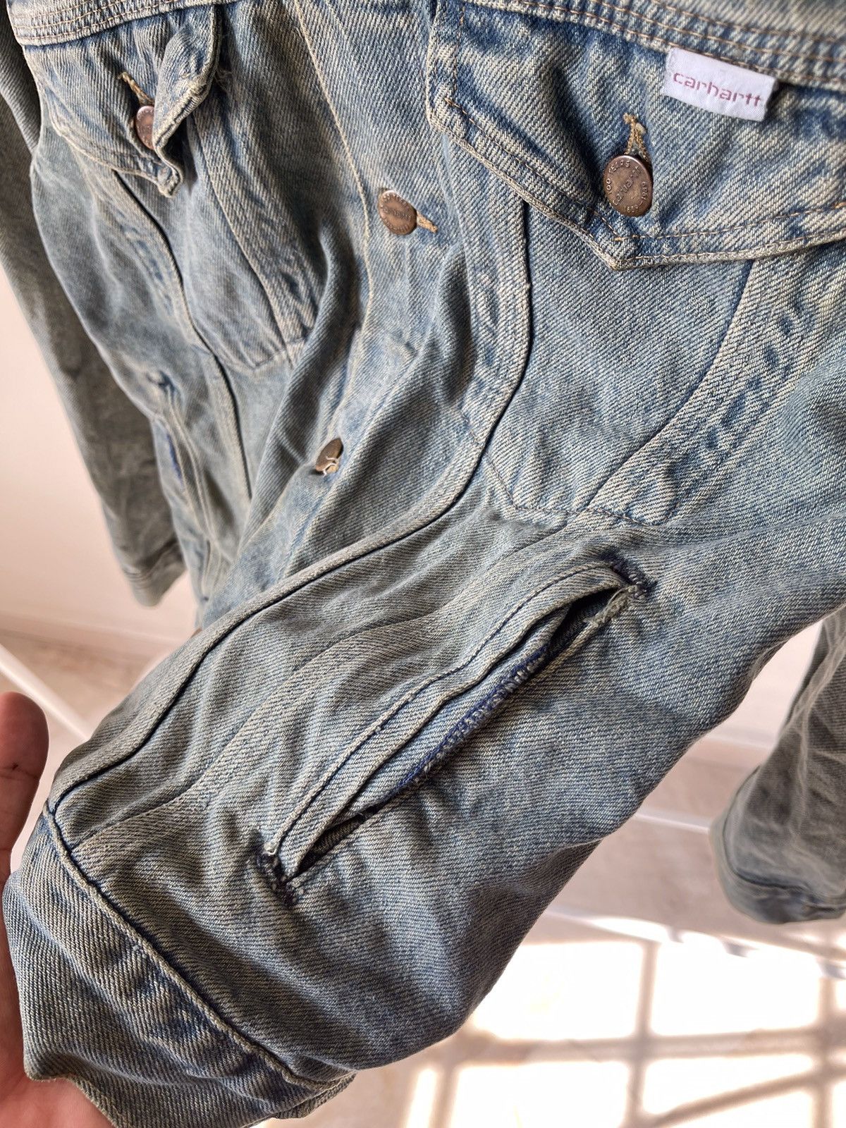 Carhartt × Vintage 1889-1989 100year Carhartt Denim Jacket Size US S / EU 44-46 / 1 - 10 Thumbnail