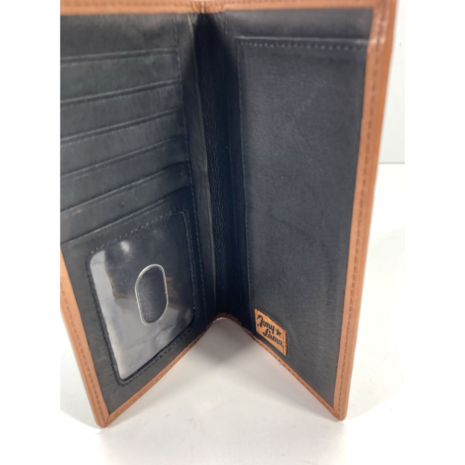 Tony Lama Tony Lama Wallet Aztec Western Bifold 6.5X3.5 Leather Trim NWOT Men Brown Size ONE SIZE - 2 Thumbnail
