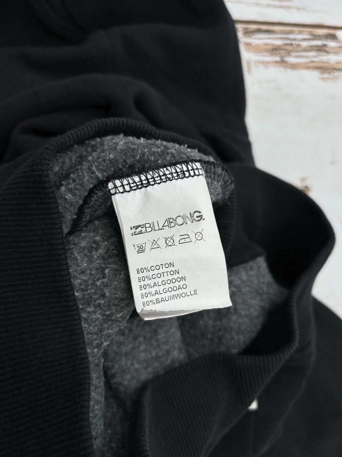 Billabong × Vintage Vintage Billabong Black Hoodie Sweatshirt Sk8 Style Boxy Size US M / EU 48-50 / 2 - 6 Thumbnail