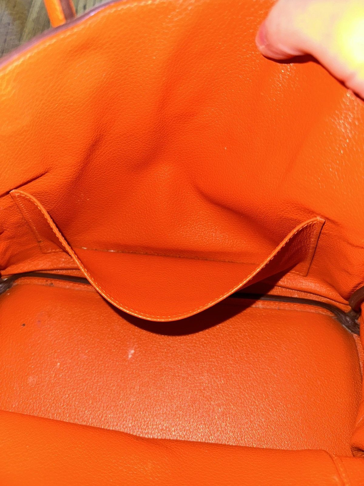 Hermes Birkin 30 Togo orange and gold 2010 bag