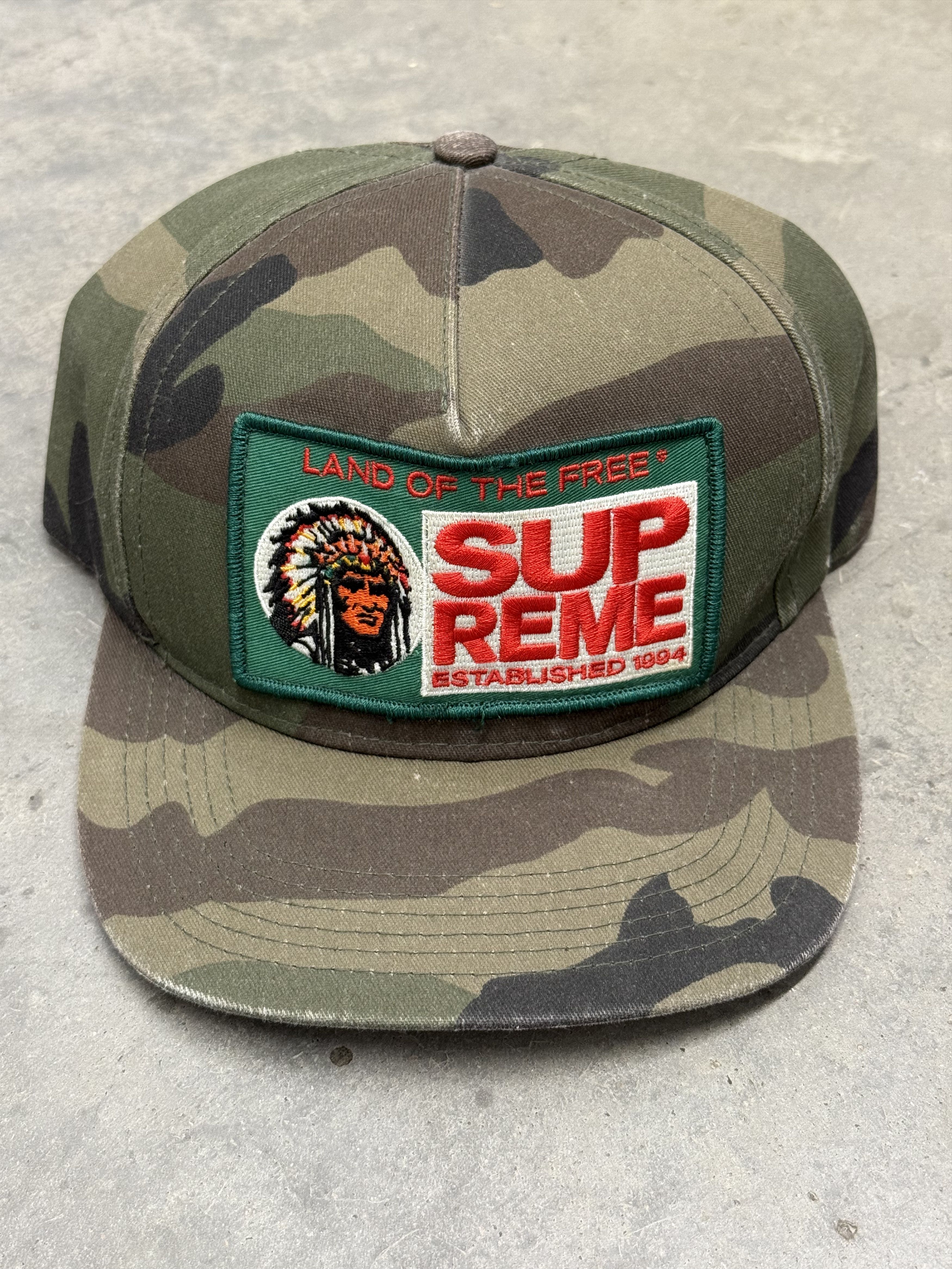 Supreme Supreme Land of the Free Snapback Camo Hat - Redman Size ONE SIZE - 1 Thumbnail