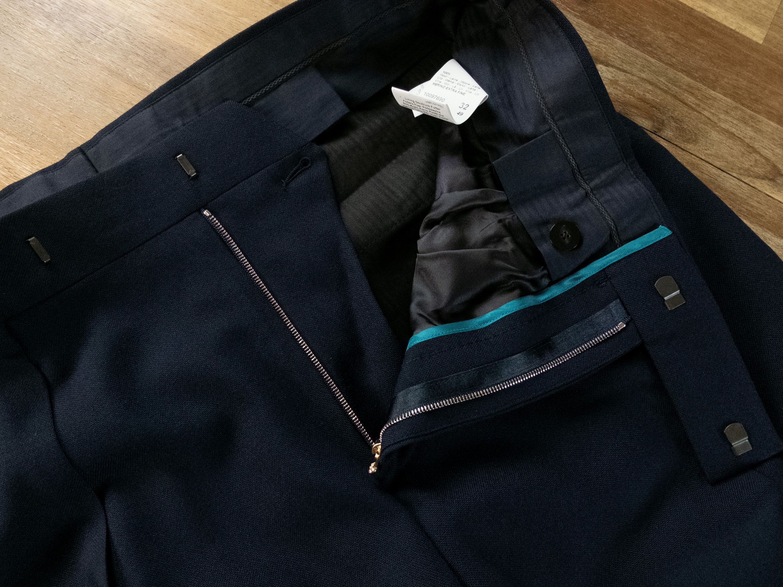 Paul Smith PAUL SMITH slim fit navy blue wool dress pants trousers 32 Size US 32 / EU 48 - 4 Thumbnail
