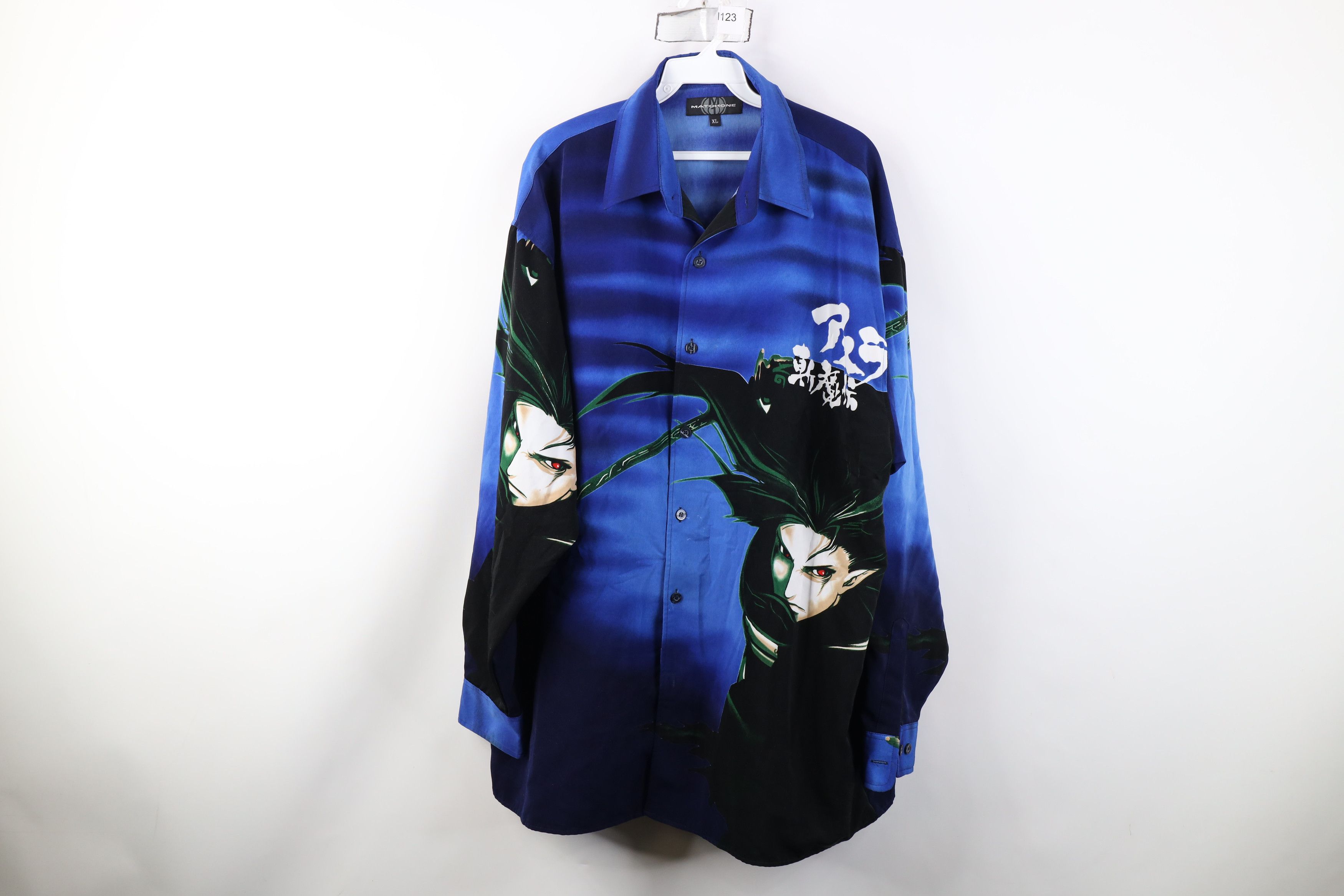 Vintage Vintage 90s Y2K Japan Samurai Warrior All Over Print Shirt Size US XL / EU 56 / 4 - 1 Thumbnail